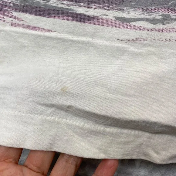 Vintage 94 Taz Looney Tune Bomber Squad Victory All Over Print Freeze T-Shirt XL - Picture 7 of 15